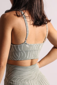 Zebra Striped Sport Bra